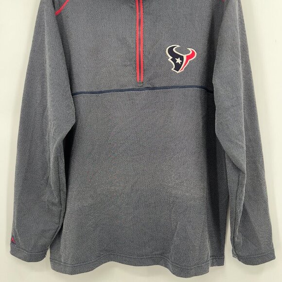 Antigua NFL Houston Texans Quarter-Zip Pullover – Men’s XL Navy/Gray - Picture 3 of 9